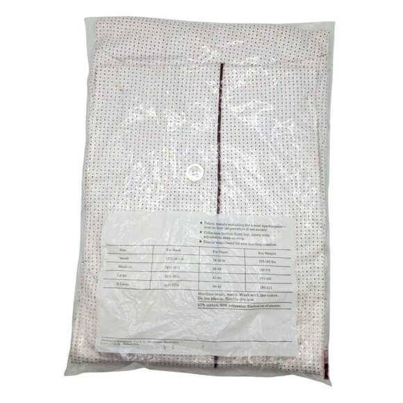 Vintage Mens Pajamas Montgomery Ward Size XL Pjs Lounge Wear Broadcloth Polka Do - Picture 2 of 8